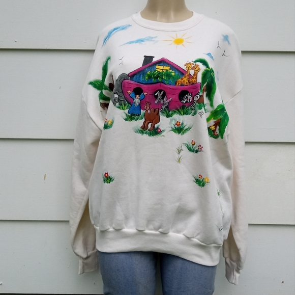 Vintage Handpainted Sweatshirt - Picture 3 of 7